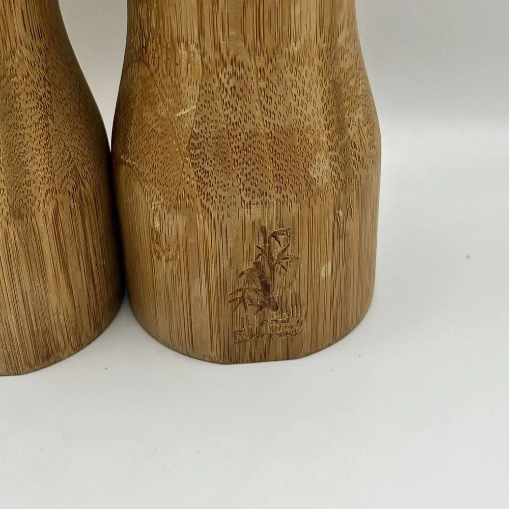 Island Bamboo Pepper  and Salt Grinder/‎ Mill Set